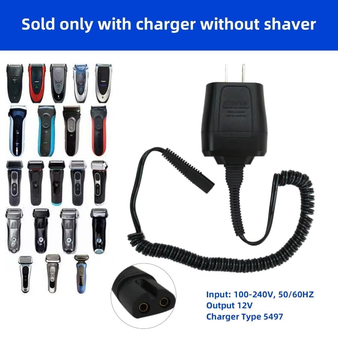 Replacement Power Charging Cord for Braun 5497 12V Charger - Compatible with 300S, 3010S, S300 Series - görsel 7
