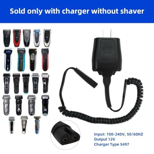 Replacement Power Charging Cord for Braun 5497 12V Charger - Compatible with 300S, 3010S, S300 Series - görsel 8