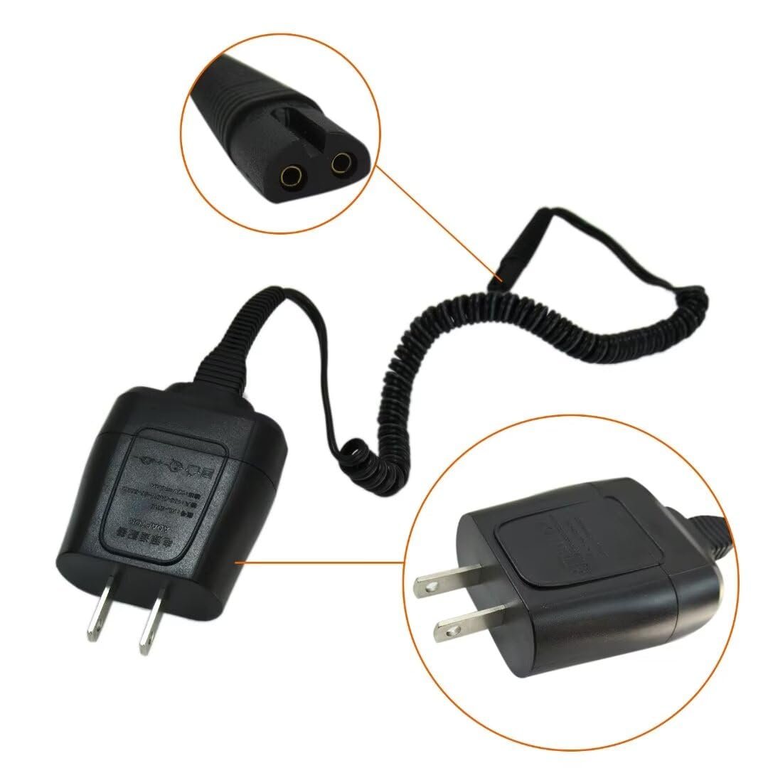 Replacement Power Charging Cord for Braun 5497 12V Charger - Compatible with 300S, 3010S, S300 Series - görsel 5