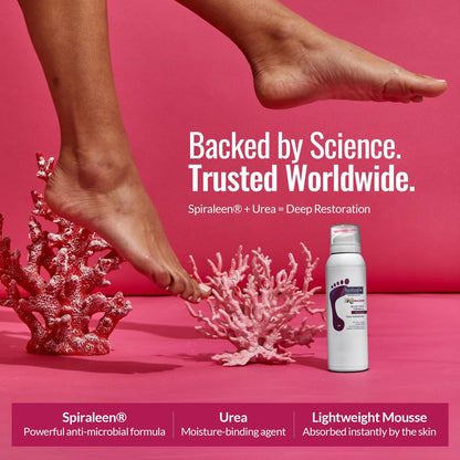 Footlogix Rough Skin Formula with Spiraleen – Mousse for Dry Cracked Heels & Feet | 4.23 oz Avelisse