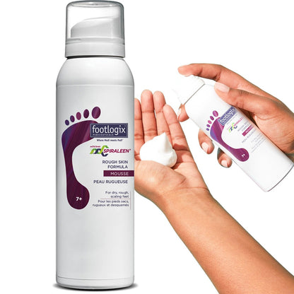 Footlogix Rough Skin Formula with Spiraleen – Mousse for Dry Cracked Heels & Feet | 4.23 oz Avelisse