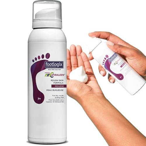 Footlogix Rough Skin Formula with Spiraleen – Mousse for Dry Cracked Heels & Feet | 4.23 oz Avelisse