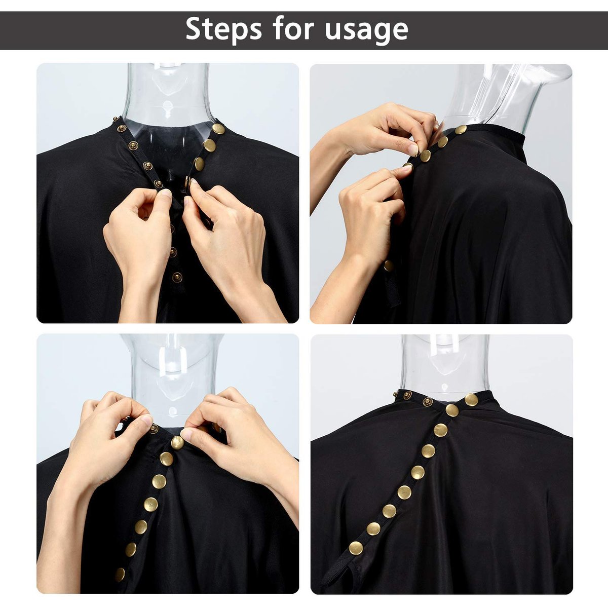 Oak Leaf Hair Cutting Capes - Water-Resistant & Antistatic Salon Haircut Capes with Snap Closure for Styling, 57x67 Inches, Pack of 2 Avelisse