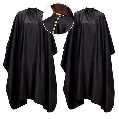 Oak Leaf Hair Cutting Capes - Water-Resistant & Antistatic Salon Haircut Capes with Snap Closure for Styling, 57x67 Inches, Pack of 2 Avelisse