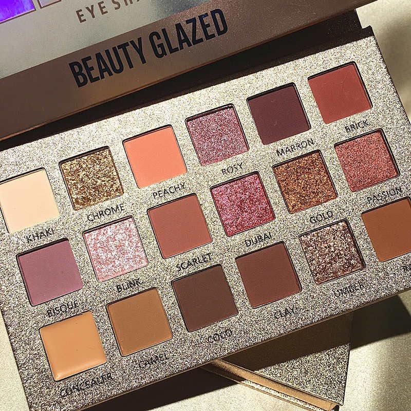 18 Color Natural Eyeshadow Palette – Soft Matte, Shimmer & Glitter Finish with Built-In Concealer – Ultra-Pigmented Blendable Mauve Brown Nude Palette for All Ages - görsel 9