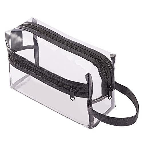 Heavy Duty Clear Travel Toiletry Makeup Bag – Water Resistant Transparent Cosmetic Organizer with Handle - görsel 2