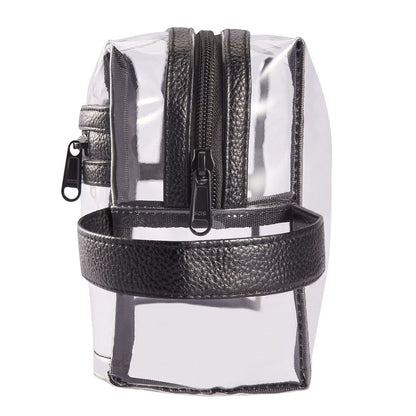 Heavy Duty Clear Travel Toiletry Makeup Bag – Water Resistant Transparent Cosmetic Organizer with Handle