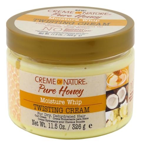 Creme Of Nature Pure Honey Twisting Cream - 11.5 Ounce Jar (2 Pack) for Defined, Moisturized Twists - görsel 2