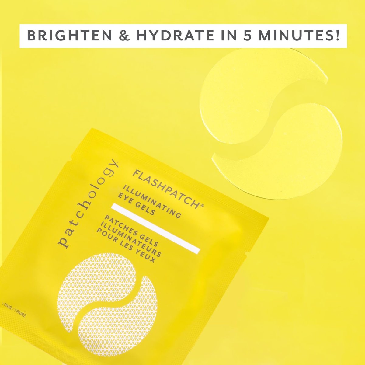 PATCHOLOGY Brightening Under Eye Patches - Vitamin C Eye Mask for Puffy Eyes and Dark Circles - 5 Pairs Avelisse