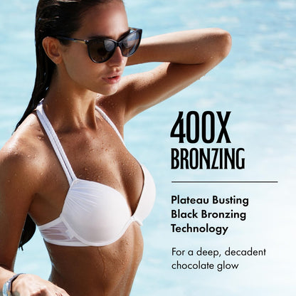 Brown Sugar Double Dark Black Chocolate Tanning Lotion - Ultra-Advanced 400X Black Bronzer with Cocoa, Coconut & Shea Butters, 13.5 Fl Oz Avelisse