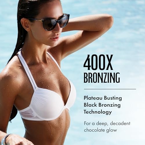 Brown Sugar Double Dark Black Chocolate Tanning Lotion - Ultra-Advanced 400X Black Bronzer with Cocoa, Coconut & Shea Butters, 13.5 Fl Oz Avelisse