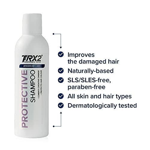 TRX2 Protective Shampoo - Repairs & Protects Hair with Biotin, Rice Protein, Panthenol - Paraben Free - 6.7 oz - görsel 6