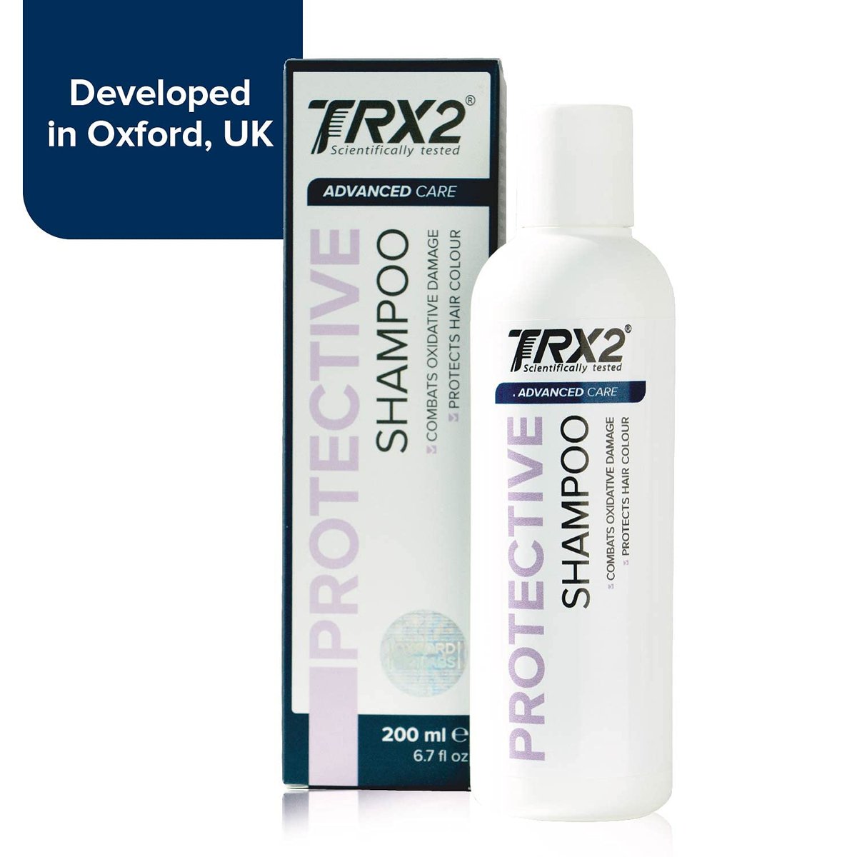 TRX2 Protective Shampoo - Repairs & Protects Hair with Biotin, Rice Protein, Panthenol - Paraben Free - 6.7 oz - görsel 3