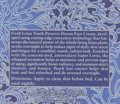 Fresh Lotus Youth Preserve Dream Face Cream Super - 1.6 oz Avelisse