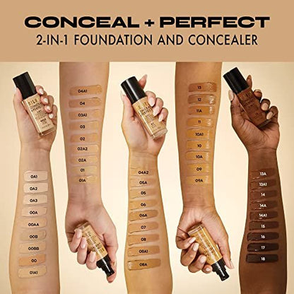 Milani Conceal + Perfect 2-in-1 Foundation + Concealer - Deep Beige 06A - Full Coverage, Waterproof & Sweatproof