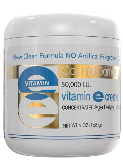 Colonial Dames High Potency 50,000 IU Vitamin E Moisturizer – Deep Hydration for Dry, Chapped Skin & Fine Lines Avelisse
