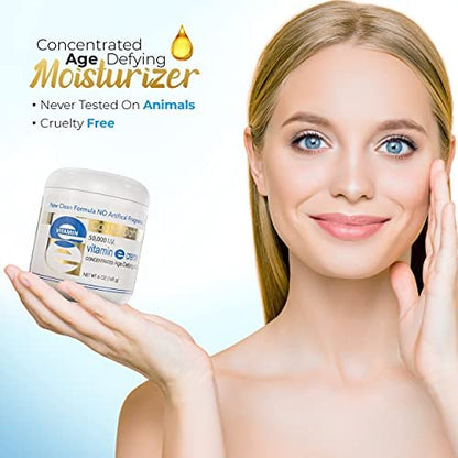 Colonial Dames High Potency 50,000 IU Vitamin E Moisturizer – Deep Hydration for Dry, Chapped Skin & Fine Lines Avelisse