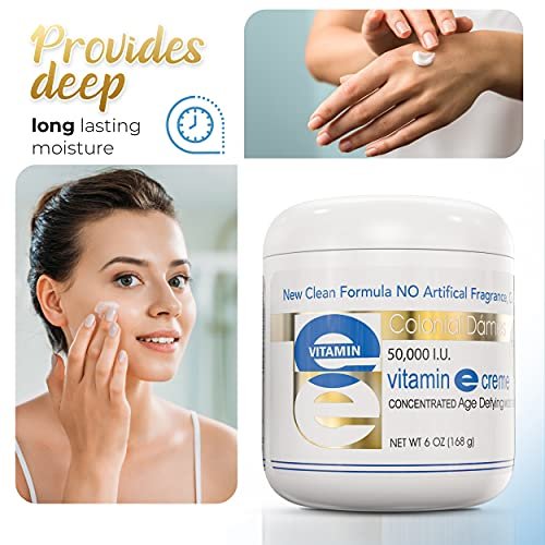Colonial Dames High Potency 50,000 IU Vitamin E Moisturizer – Deep Hydration for Dry, Chapped Skin & Fine Lines Avelisse