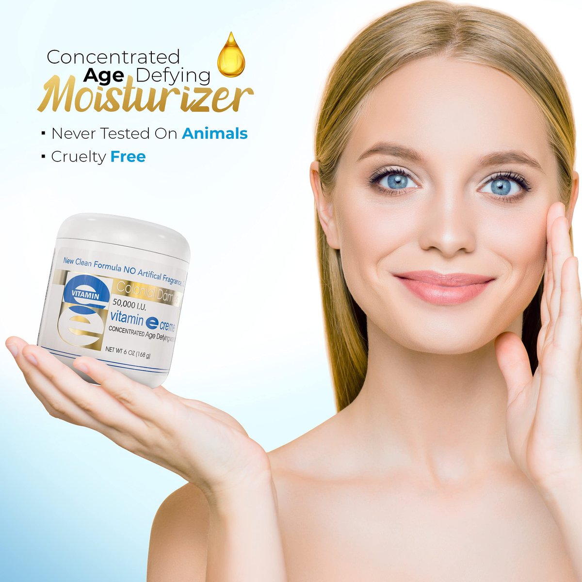 Colonial Dames High Potency 50,000 IU Vitamin E Moisturizer – Deep Hydration for Dry, Chapped Skin & Fine Lines Avelisse