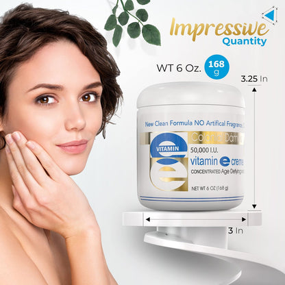 Colonial Dames High Potency 50,000 IU Vitamin E Moisturizer – Deep Hydration for Dry, Chapped Skin & Fine Lines Avelisse