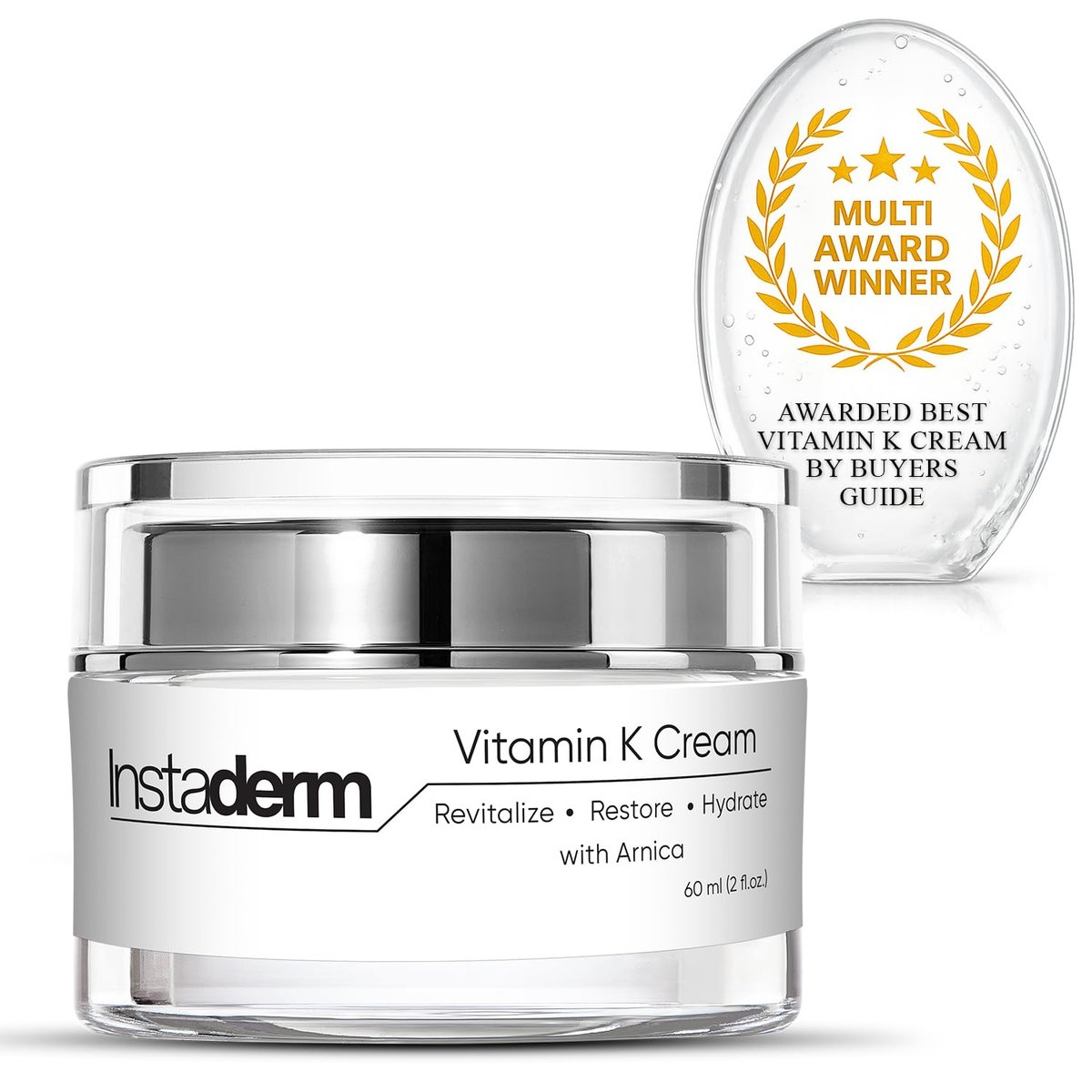 Revitalizing Vitamin K Cream with Arnica – Reduces Appearance of Bruising, Spider Veins, Broken Capillaries, Dark Circles & Puffiness – 2 Fl Oz Avelisse