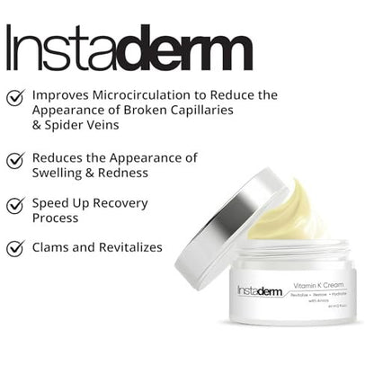 Revitalizing Vitamin K Cream with Arnica – Reduces Appearance of Bruising, Spider Veins, Broken Capillaries, Dark Circles & Puffiness – 2 Fl Oz Avelisse