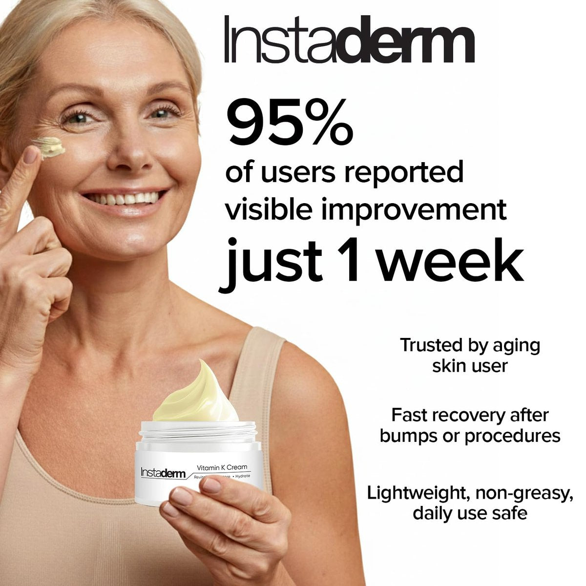 Revitalizing Vitamin K Cream with Arnica – Reduces Appearance of Bruising, Spider Veins, Broken Capillaries, Dark Circles & Puffiness – 2 Fl Oz Avelisse