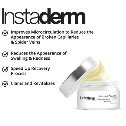 Revitalizing Vitamin K Cream with Arnica – Reduces Appearance of Bruising, Spider Veins, Broken Capillaries, Dark Circles & Puffiness – 2 Fl Oz Avelisse