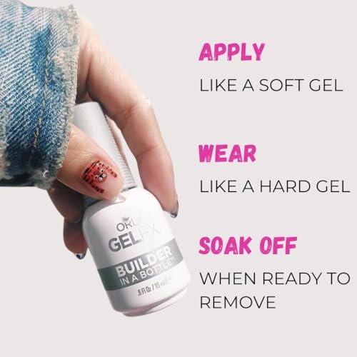 Orly Builder In A Bottle Soak-Off Sculpting Gel - Clear 0.6 oz - Quick Nail Extension, Repair & Strengthening Avelisse