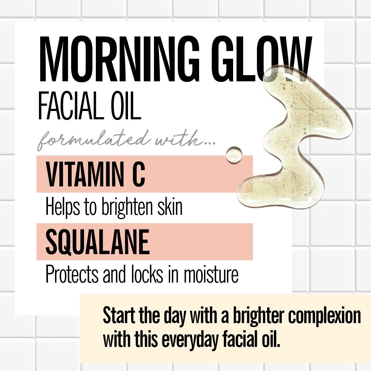 VALJEAN LABS Morning Glow Facial Oil with Vitamin C & Squalane – Hydrating & Brightening Face Oil for All Skin Types, 1.83 Fl Oz Avelisse