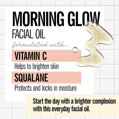 VALJEAN LABS Morning Glow Facial Oil with Vitamin C & Squalane – Hydrating & Brightening Face Oil for All Skin Types, 1.83 Fl Oz Avelisse