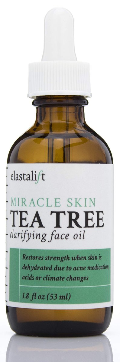 Elastalift Tea Tree Oil Facial Spot Treatment with Witch Hazel – Clarifying Acne Treatment for Redness, Bumps, Dry Itchy Skin, and Large Pores – Non-Irritating Formula, 1.8 Fl Oz