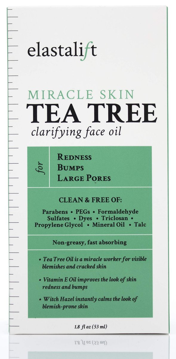 Elastalift Tea Tree Oil Facial Spot Treatment with Witch Hazel – Clarifying Acne Treatment for Redness, Bumps, Dry Itchy Skin, and Large Pores – Non-Irritating Formula, 1.8 Fl Oz - görsel 7