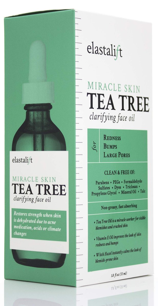 Elastalift Tea Tree Oil Facial Spot Treatment with Witch Hazel – Clarifying Acne Treatment for Redness, Bumps, Dry Itchy Skin, and Large Pores – Non-Irritating Formula, 1.8 Fl Oz - görsel 11