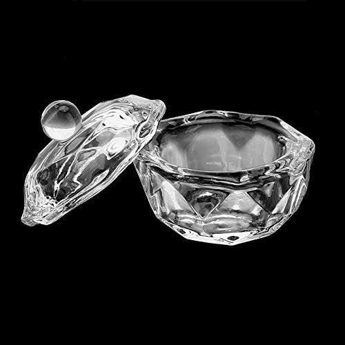 Clear Glass Nail Art Dappen Dishes with Lids - 2 Pack for Acrylic Liquid & Powder | mollensiuer - görsel 6