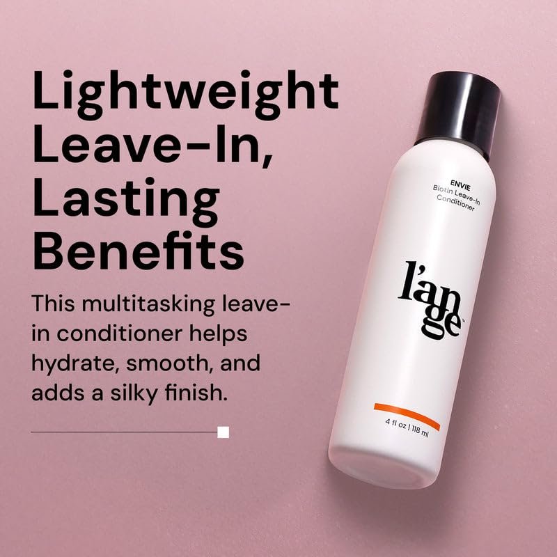 L'ANGE HAIR Envie Leave-In Conditioner - Biotin, Coconut Oil & Botanical Extracts - Professional Salon Grade Anti-Frizz Blowout Care with UV Blocker, 4 Fl Oz Avelisse