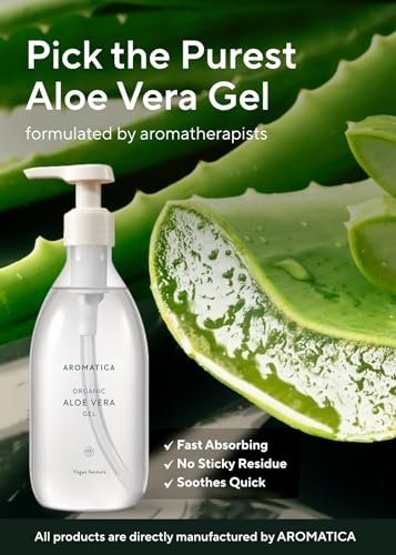 AROMATICA Organic Aloe Vera Gel – After Sun Care & Sunburn Relief, EWG Verified, 10.14 oz - görsel 3