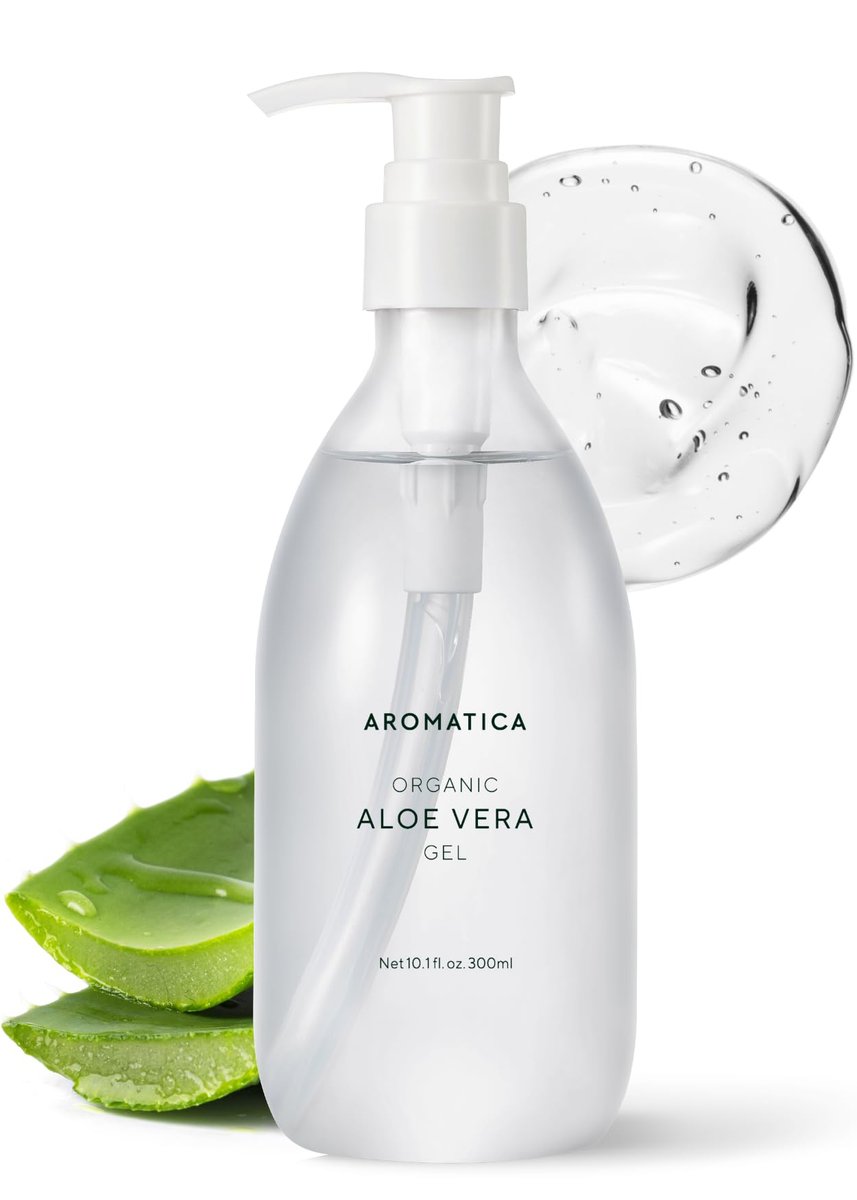 AROMATICA Organic Aloe Vera Gel – After Sun Care & Sunburn Relief, EWG Verified, 10.14 oz - görsel 2