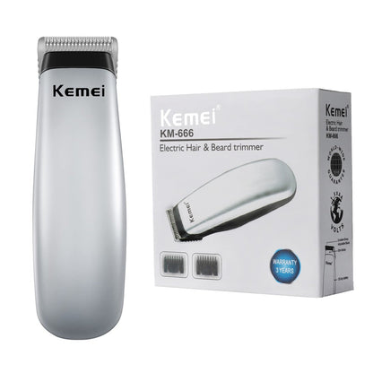 KEMEI Mini Clippers Trimmer Groomer Cordless Self-Haircut Kit – Stainless Steel Blades, 5-Piece Set, Silver Avelisse