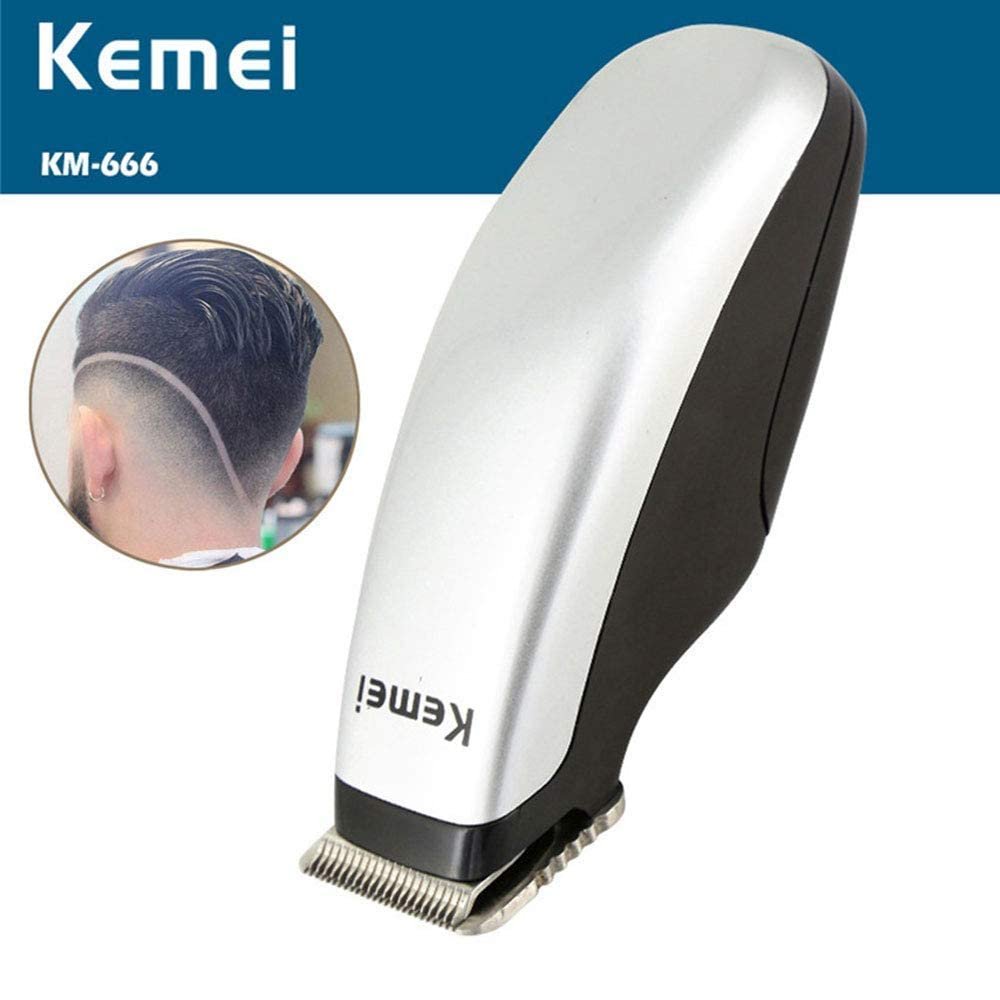 KEMEI Mini Clippers Trimmer Groomer Cordless Self-Haircut Kit – Stainless Steel Blades, 5-Piece Set, Silver Avelisse