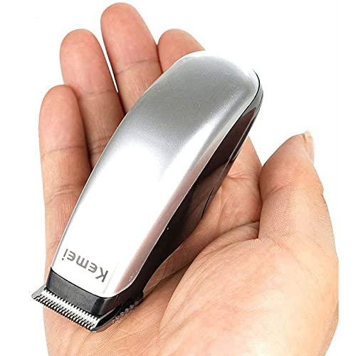KEMEI Mini Clippers Trimmer Groomer Cordless Self-Haircut Kit – Stainless Steel Blades, 5-Piece Set, Silver Avelisse
