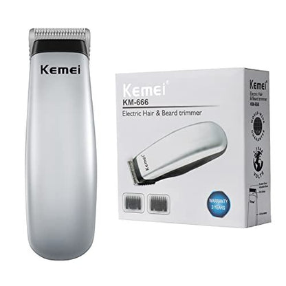KEMEI Mini Clippers Trimmer Groomer Cordless Self-Haircut Kit – Stainless Steel Blades, 5-Piece Set, Silver Avelisse
