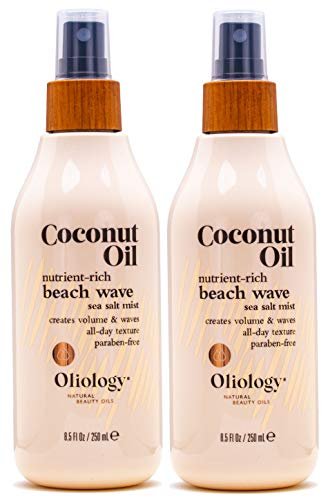 Oliology Coconut Oil Beach Wave Sea Salt Mist Spray - 2 Pack, 8.5 oz Each - Creates Soft Beachy Waves Without Stiffness - Paraben Free - görsel 2