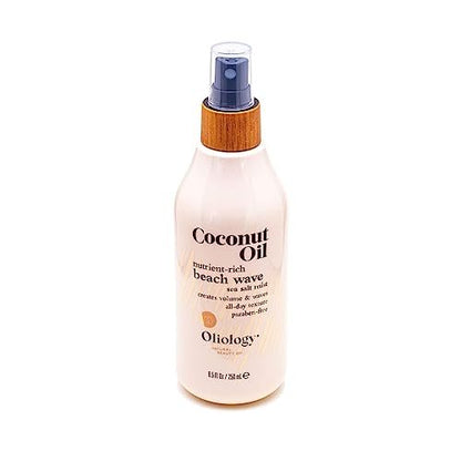 Oliology Coconut Oil Beach Wave Sea Salt Mist Spray - 2 Pack, 8.5 oz Each - Creates Soft Beachy Waves Without Stiffness - Paraben Free