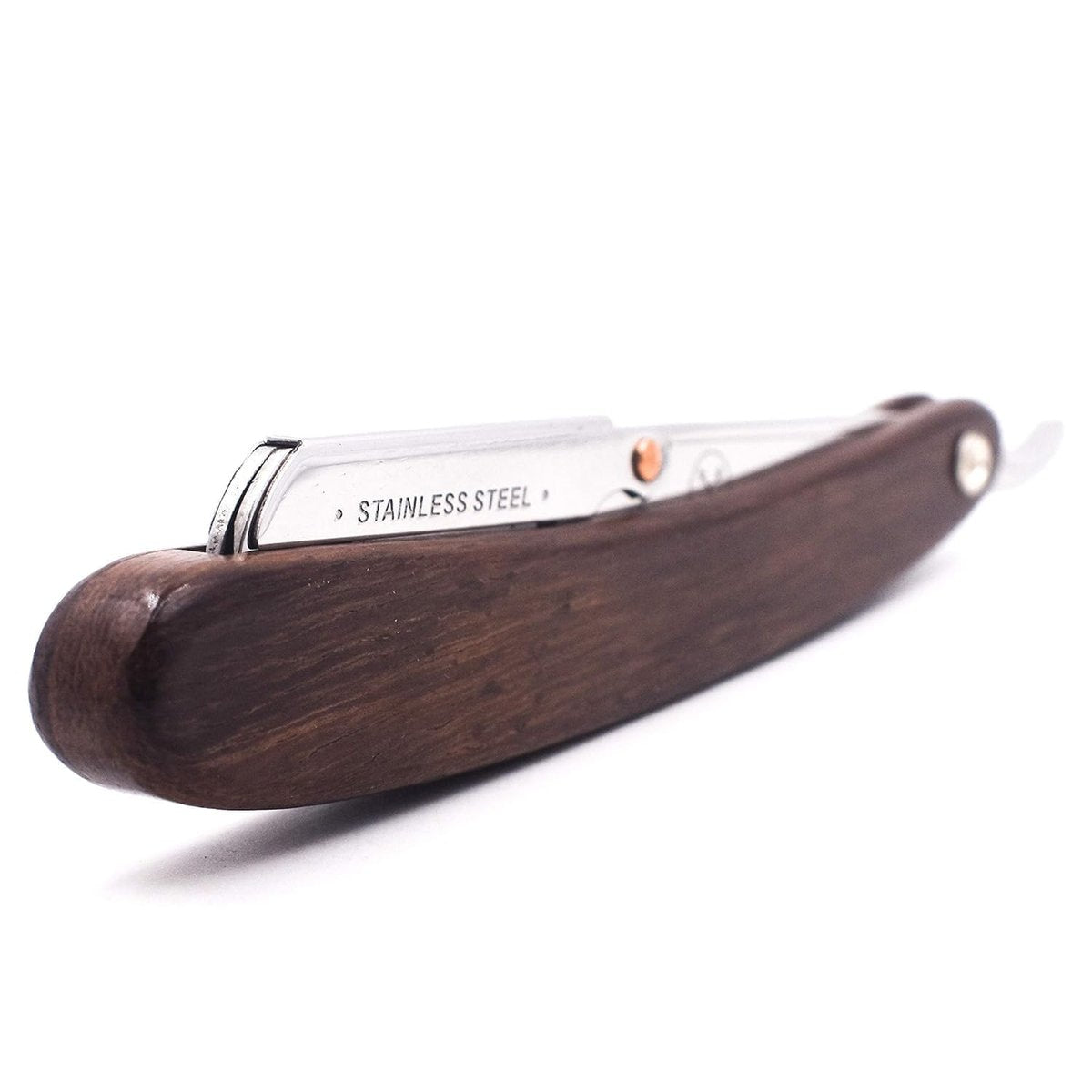 Parker SRDW Professional Shavette Razor – Walnut Wood Handle, Stainless Steel Arm & Clip Lock System, 5 Blades Included Avelisse