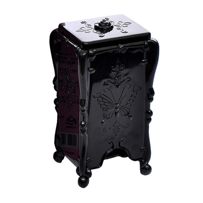 Black Acrylic Cotton Pads Holder Dispenser – Butterfly Pattern Makeup Cotton Pads Case Box Organizer with Lid for Storage of Nail Remover Pads & Beauty Tools Avelisse
