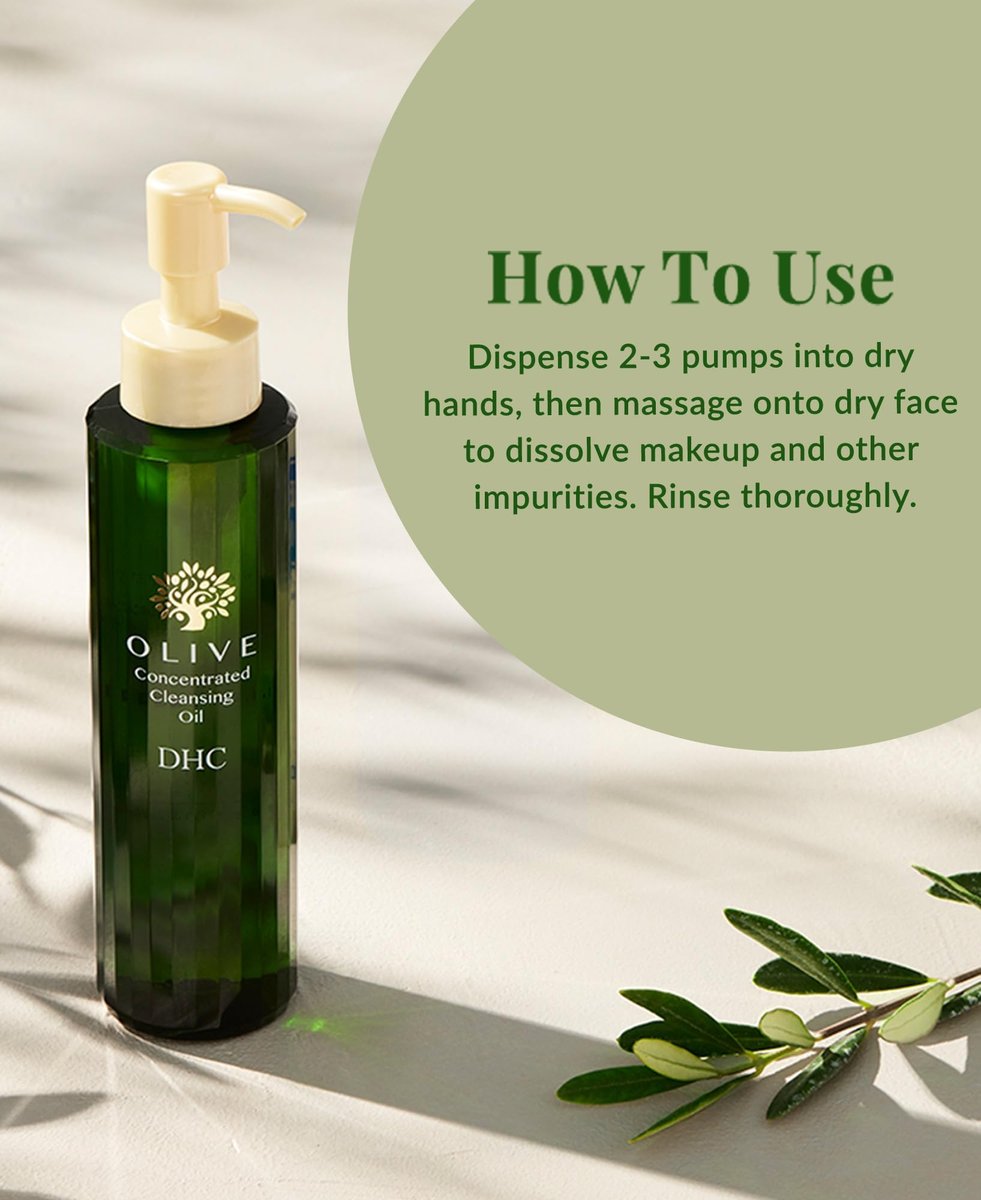 DHC Olive Concentrated Cleansing Oil – Hydrating Facial Cleansing Oil & Makeup Remover, Fragrance & Colorant Free, 5 fl. oz. Avelisse