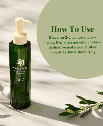 DHC Olive Concentrated Cleansing Oil – Hydrating Facial Cleansing Oil & Makeup Remover, Fragrance & Colorant Free, 5 fl. oz. Avelisse