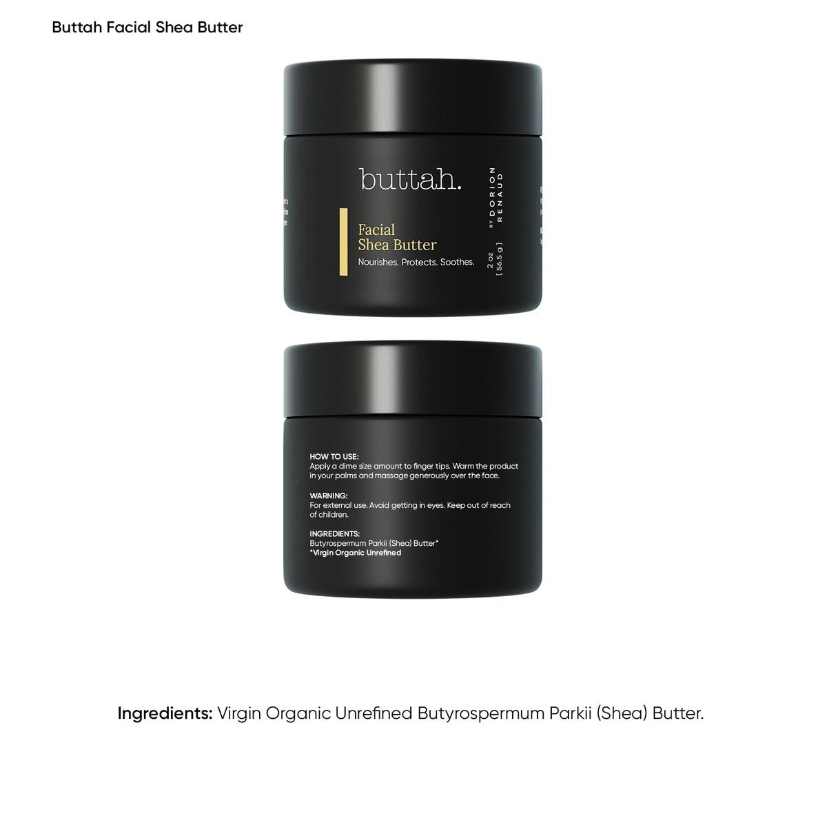 Buttah Skin Facial Shea Butter - 2oz Organic Whipped Virgin Raw Moisturizer for All Skin Tones - Hydrating & Natural - görsel 3
