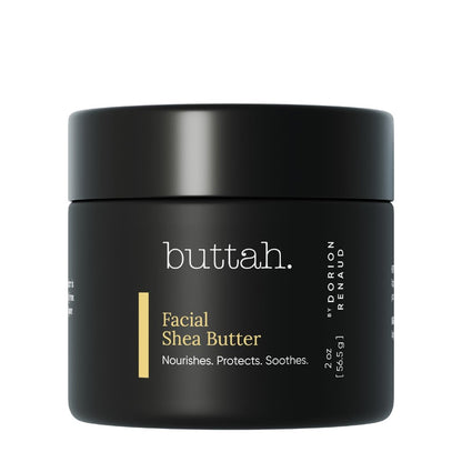Buttah Skin Facial Shea Butter - 2oz Organic Whipped Virgin Raw Moisturizer for All Skin Tones - Hydrating & Natural